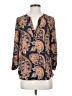 Daniel Rainn 100% Polyester Paisley Blue Long Sleeve Blouse Size S - photo 1