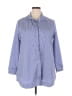 Unbranded Stripes Blue 3/4 Sleeve Button-Down Shirt Size 4X - photo 1