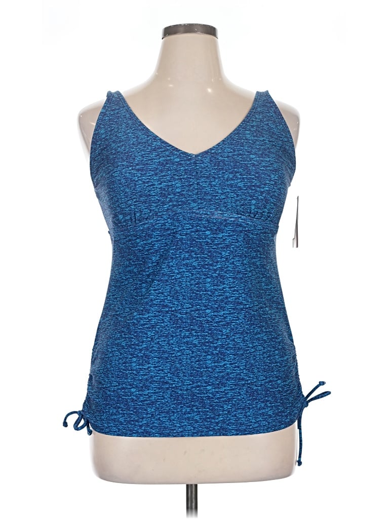 Pre-owned Tyr Sleeveless Top Blue Halter Neckline Tops