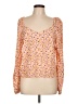 Love, Fire 100% Rayon Orange Long Sleeve Blouse Size L - photo 1