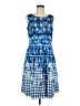 Talbots Print Blue Casual Dress Size 8 - photo 1