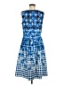 Talbots Print Blue Casual Dress Size 8 - photo 2