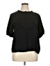 Unbranded 100% Rayon Black Short Sleeve Blouse Size XL - photo 1
