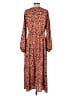Unbranded 100% Polyester Animal Print Orange Casual Dress Size L - photo 2