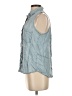 Cloth & Stone Blue Sleeveless Button-Down Shirt Size S - photo 5