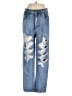One by One Teaspoon 100% Cotton Hearts Blue Jeans Size 24 waist - photo 1