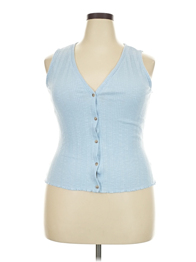 Pre-owned Universal Thread Sleeveless Blouse In Blue