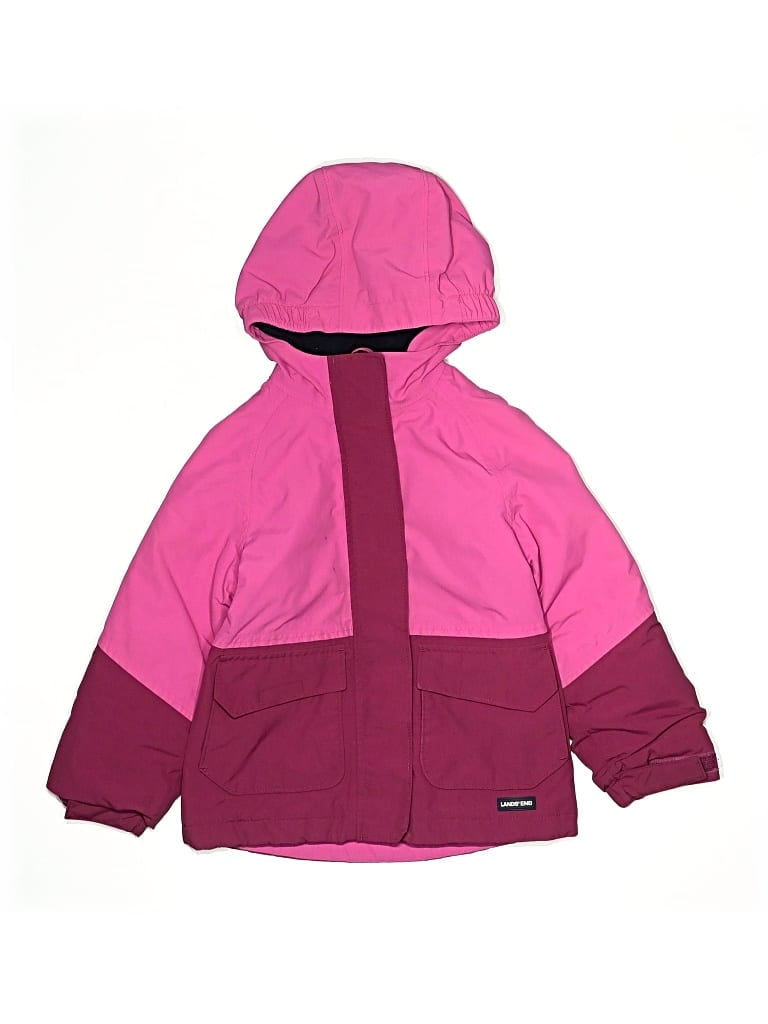Pre-owned Lands' End Kids'  Snow Jacket In Pink