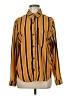 Wild Fable 100% Polyester Stripes Yellow Long Sleeve Blouse Size M - photo 1
