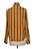 Wild Fable 100% Polyester Stripes Yellow Long Sleeve Blouse Size M - photo 2