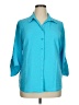 Ashley Blue 100% Polyester Teal 3/4 Sleeve Blouse Size 1X - photo 1