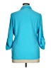 Ashley Blue 100% Polyester Teal 3/4 Sleeve Blouse Size 1X - photo 2