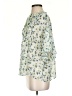 Max Studio Green White 3/4 Sleeve Blouse Size XS - photo 5