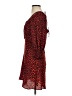 Topshop 100% Polyester Animal Print Red Casual Dress Size 4 - photo 5