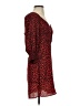 Topshop 100% Polyester Animal Print Red Casual Dress Size 4 - photo 4