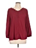 Fortune + Ivy 100% Polyester Burgundy 3/4 Sleeve Blouse Size L - photo 1
