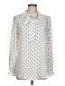 Soulmates 100% Polyester Polka Dots Ivory Long Sleeve Blouse Size L - photo 1