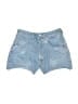 Simple Society Hearts Blue Denim Shorts Size 00 - photo 1