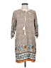 HOTOUCH Print Tan Casual Dress Size S - photo 1
