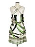 Glam 100% Polyester Graphic Green Cocktail Dress Size M - photo 2