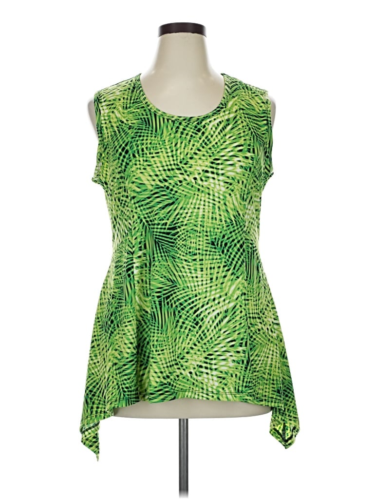 Pre-owned Chaus Sleeveless Blouse In Green