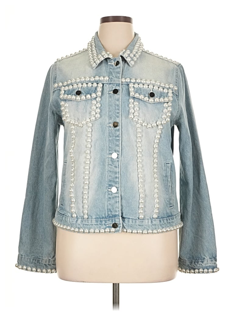 Pre-owned Boston Proper Denim Jacket In Blue