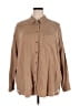 Gap 100% Cotton Solid Tan Long Sleeve Button-Down Shirt Size XXL - photo 1