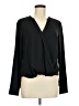 Remade 100% Polyester Black Long Sleeve Blouse Size M - photo 1
