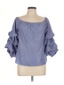 Bleuh Ciel Blue 3/4 Sleeve Blouse Size L - photo 1