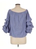 Bleuh Ciel Blue 3/4 Sleeve Blouse Size L - photo 2