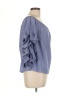 Bleuh Ciel Blue 3/4 Sleeve Blouse Size L - photo 4