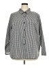 Shein Curve 100% Polyester Houndstooth Silver Long Sleeve Blouse Size 18 Plus (3) - photo 1