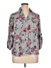 Iz Byer Floral Gray 3/4 Sleeve Blouse Size XL - photo 1