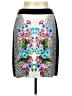 E3 by Etcetera Print Ivory Black Casual Skirt Size 8 - photo 1