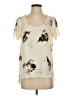 Express 100% Polyester Ivory Short Sleeve Blouse Size S - photo 1