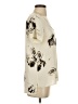 Express 100% Polyester Ivory Short Sleeve Blouse Size S - photo 4