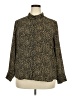 POPSUGAR 100% Polyester Animal Print Gold Long Sleeve Blouse Size XXL - photo 1