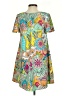 Judith March 100% Polyester Paisley Teal Gray Casual Dress Size S - photo 2