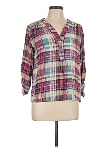 Honey Punch 3/4 Sleeve Button-Down Shirt (view 1)
