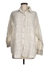 Love Notes Stripes Ivory 3/4 Sleeve Button-Down Shirt Size M - photo 1