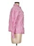 Unbranded 100% Cotton Checkered-gingham Pink Long Sleeve Button-Down Shirt Size M - photo 4