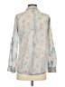 Overland Floral Blue Long Sleeve Blouse Size S - photo 2