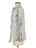 Overland Floral Blue Long Sleeve Blouse Size S - photo 5
