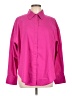 Express Solid Pink Long Sleeve Button-Down Shirt Size L - photo 1