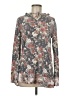 Unbranded Floral Gray Pullover Hoodie Size M - photo 1