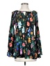 Charlie 100% Polyester Black Long Sleeve Blouse Size S - photo 1