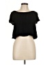 Forever 21 Black Short Sleeve Top Size L - photo 1