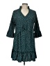Unbranded 100% Polyester Polka Dots Teal Casual Dress Size L - photo 1
