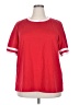 MIHOLL Color Block Red Short Sleeve T-Shirt Size XXL - photo 1