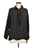 Easel Plaid Black Long Sleeve Blouse Size M - photo 1